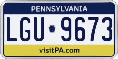 PA license plate LGU9673