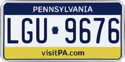 PA license plate LGU9676