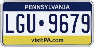 PA license plate LGU9679