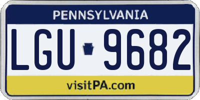 PA license plate LGU9682