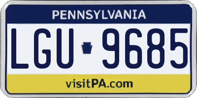 PA license plate LGU9685