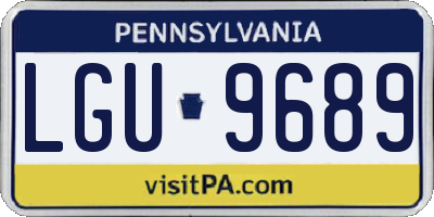 PA license plate LGU9689