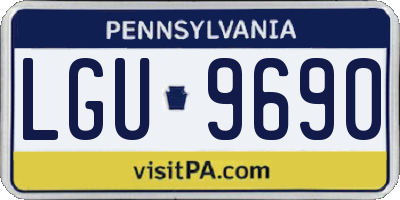 PA license plate LGU9690