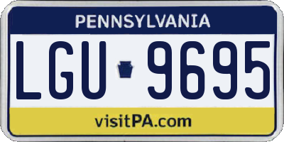 PA license plate LGU9695