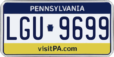 PA license plate LGU9699