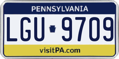 PA license plate LGU9709