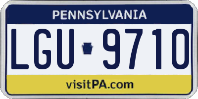 PA license plate LGU9710
