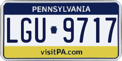 PA license plate LGU9717