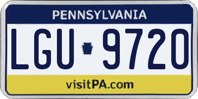 PA license plate LGU9720
