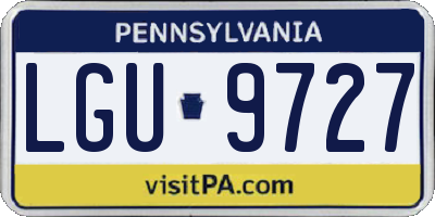 PA license plate LGU9727