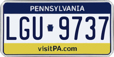 PA license plate LGU9737