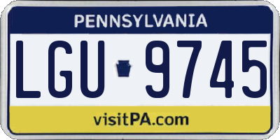 PA license plate LGU9745