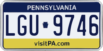 PA license plate LGU9746
