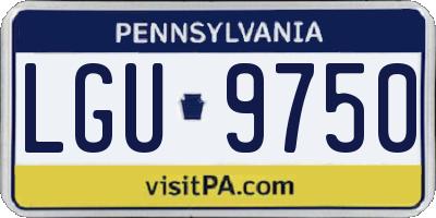 PA license plate LGU9750