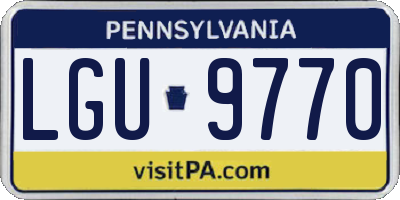 PA license plate LGU9770