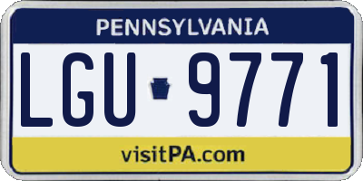 PA license plate LGU9771