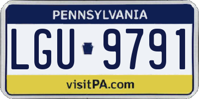 PA license plate LGU9791