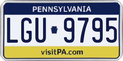PA license plate LGU9795