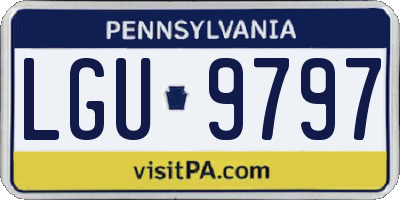 PA license plate LGU9797