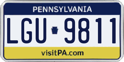 PA license plate LGU9811
