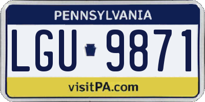 PA license plate LGU9871