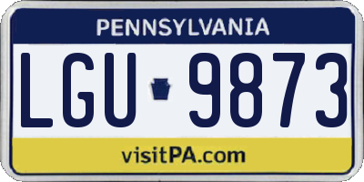 PA license plate LGU9873