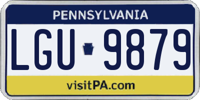 PA license plate LGU9879
