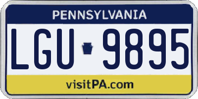 PA license plate LGU9895