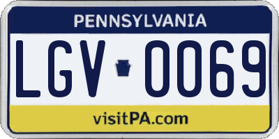 PA license plate LGV0069