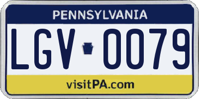 PA license plate LGV0079