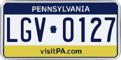 PA license plate LGV0127