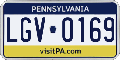 PA license plate LGV0169
