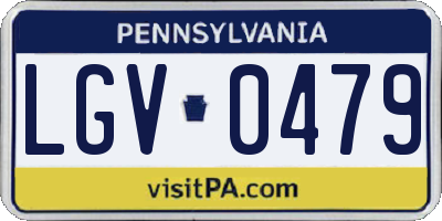 PA license plate LGV0479