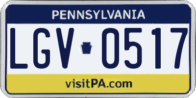 PA license plate LGV0517