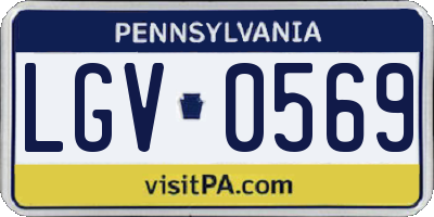 PA license plate LGV0569