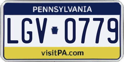 PA license plate LGV0779