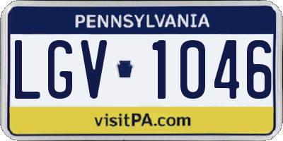PA license plate LGV1046