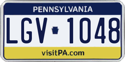 PA license plate LGV1048
