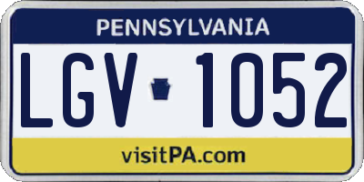 PA license plate LGV1052