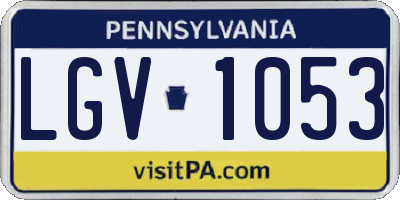 PA license plate LGV1053