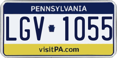 PA license plate LGV1055