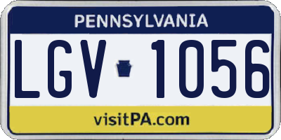 PA license plate LGV1056