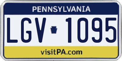 PA license plate LGV1095