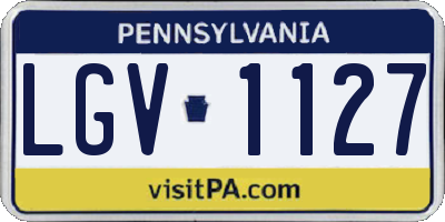 PA license plate LGV1127