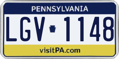 PA license plate LGV1148