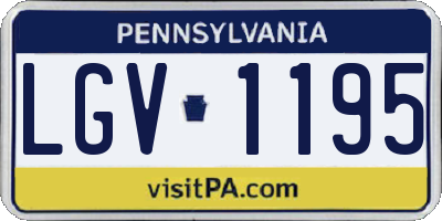 PA license plate LGV1195