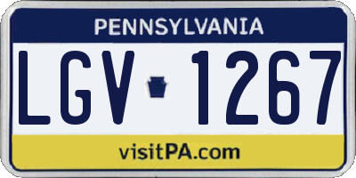 PA license plate LGV1267