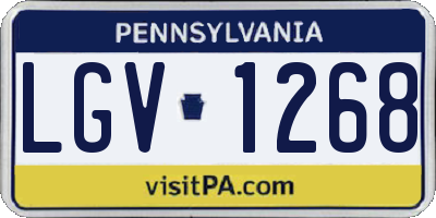 PA license plate LGV1268