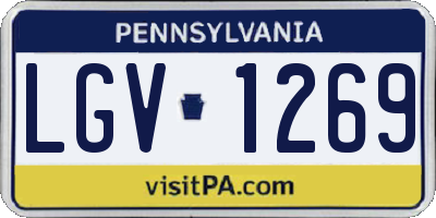PA license plate LGV1269