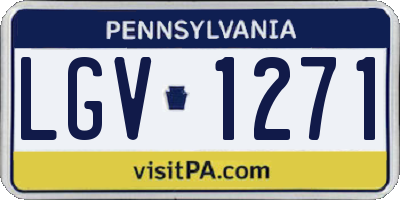 PA license plate LGV1271